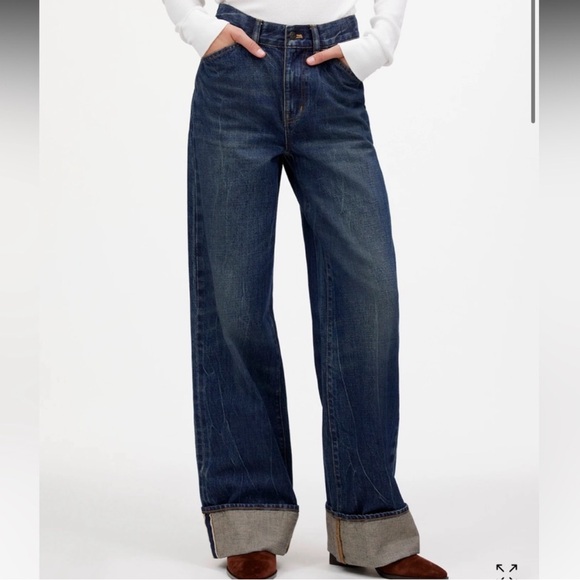 Madewell Denim - Madewell x Kaihara Denim Superwide-Leg Jeans in Karney Wash